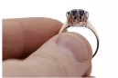 Ring Alexandrite Sterling silver rose gold plated Vintage style vrc157rp
